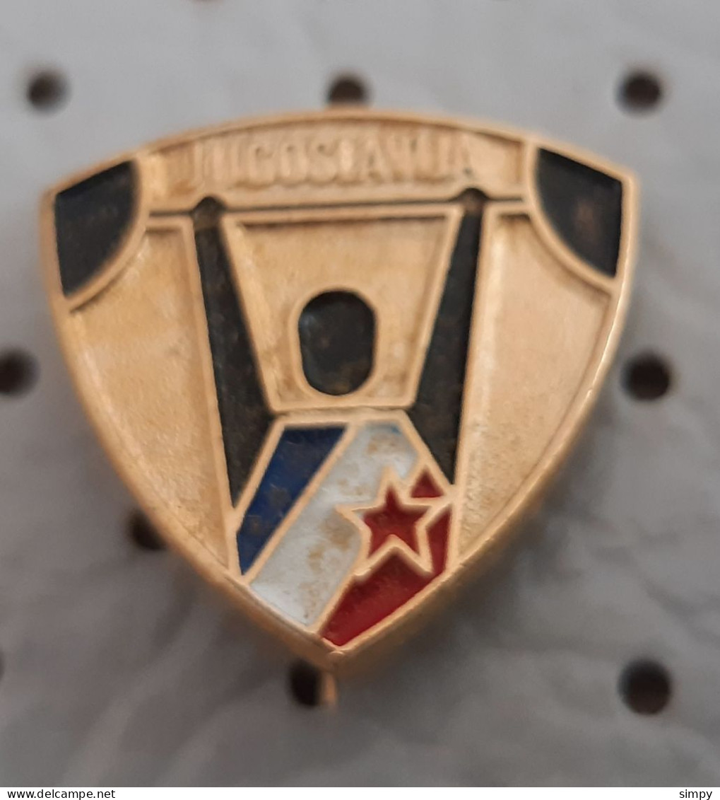 Yugoslavia Weightlifting Federation Vintage Pin - Haltérophilie