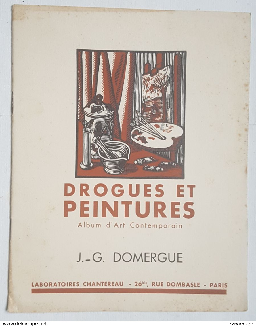 PLAQUETTE - DROGUES ET PEINTURES - J.G. DOMERQUE - ALBUM D'ART CONTEMPORAIN - TABLEAUX - ANNEE 30 - 8 PAGES - Contemporary Art