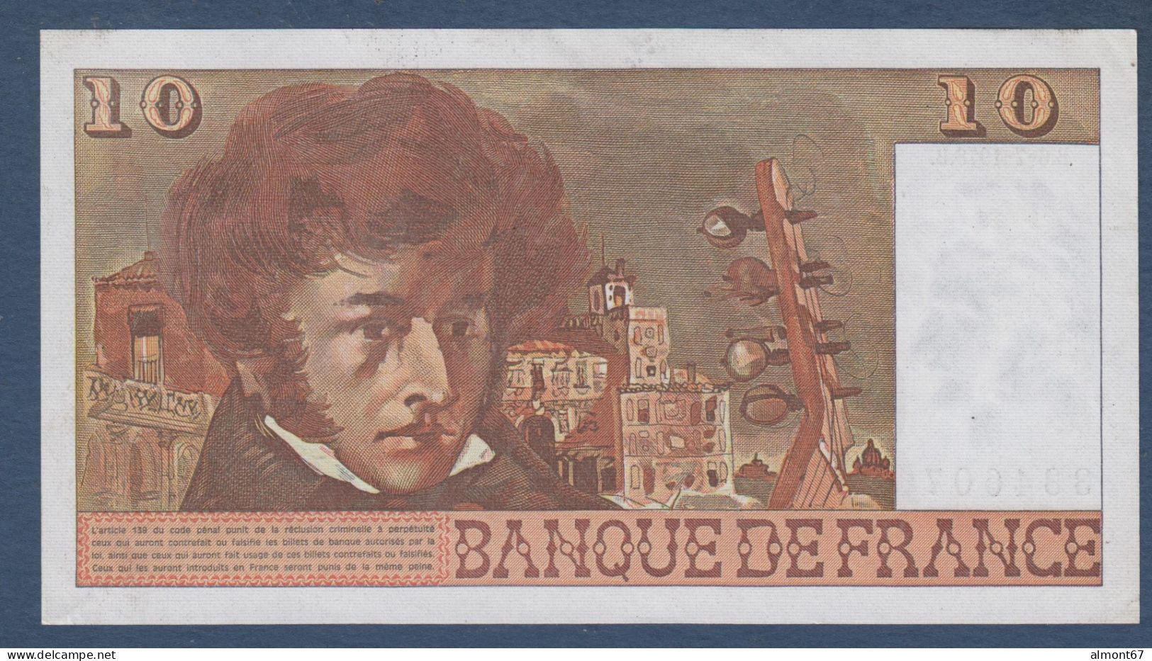 10 Francs  Berlioz  Du  6 - 7 - 1978 - 10 F 1972-1978 ''Berlioz''