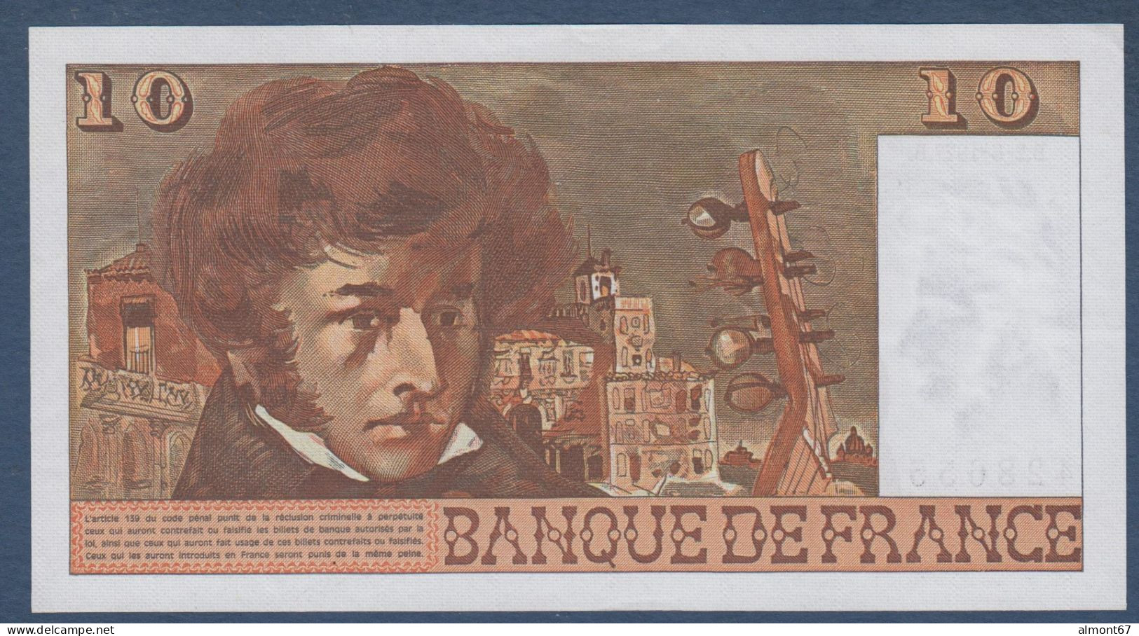 10 Francs  Berlioz  Du  2 - 6 - 1977 - 10 F 1972-1978 ''Berlioz''