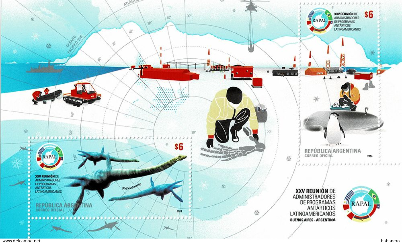 ARGENTINA 2014 Mi BL 139 110th ANNIVERSARY OF ARGENTINIAN PRESENCE IN ANTARTICA MINT MINIATURE SHEET ** - Programmes Scientifiques