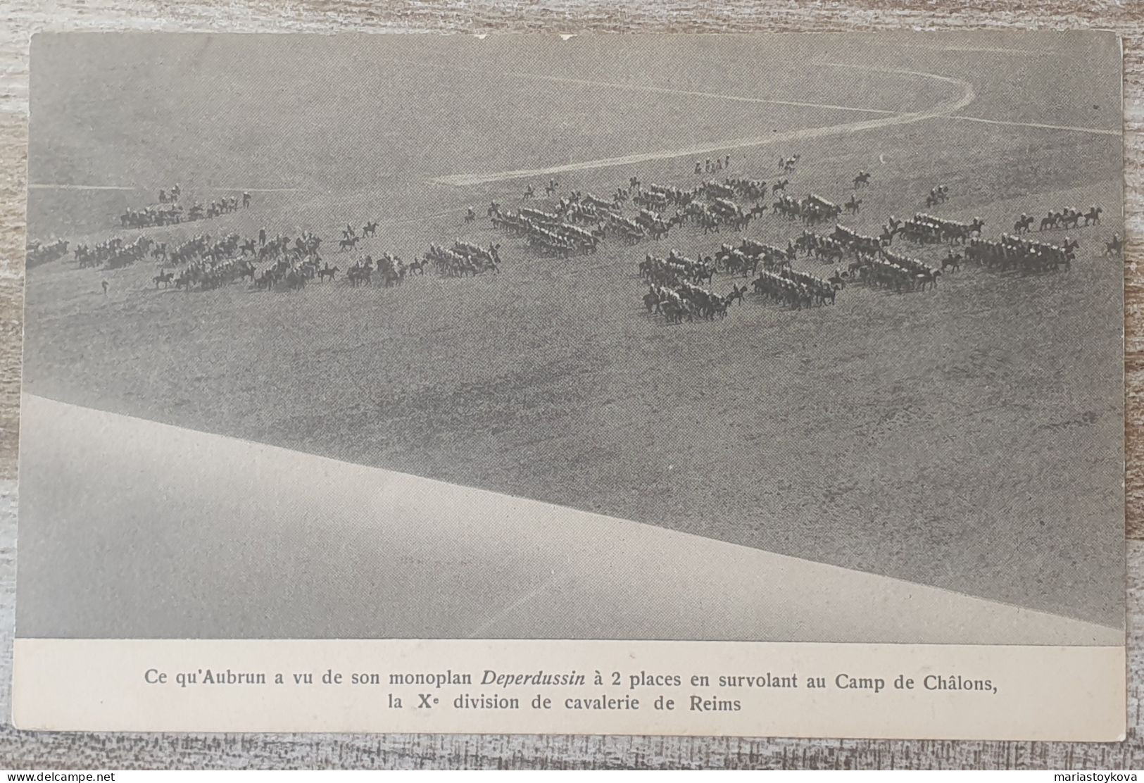 1912. Ce Qu'Aubrun A Vu De Son Monoplan Deperdussin à 2 Places En Survolant Au Camp De Châlons,  La X Division De Cavale - Missions