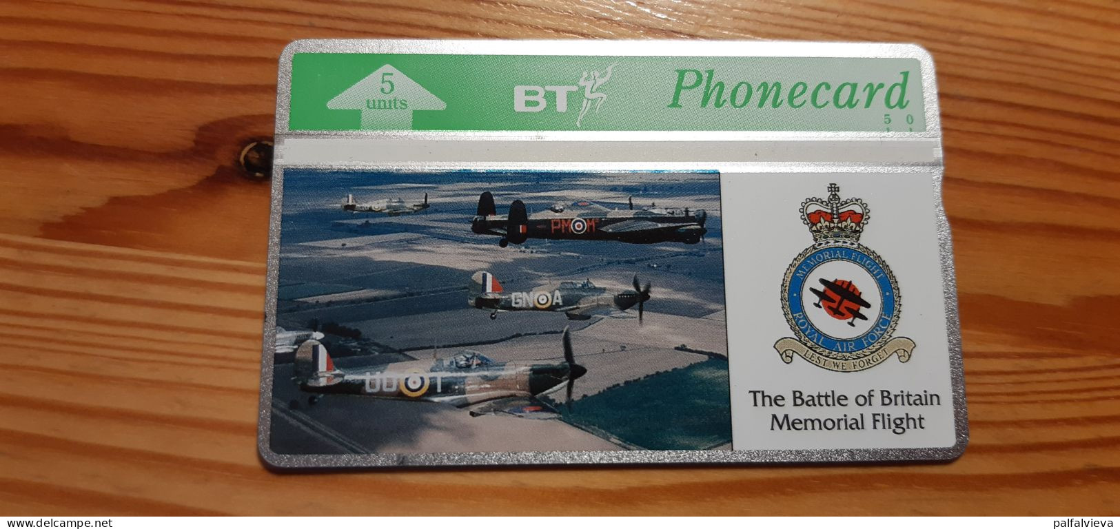 Phonecard United Kingdom, BT 324H - The Battle Of Britain Memorial Flight, Airplane - BT Emissions Publicitaires