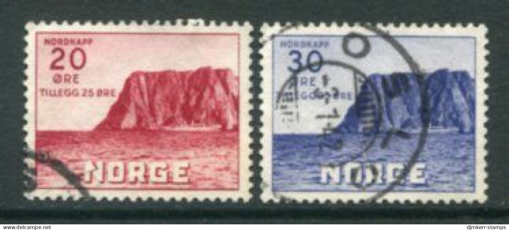 NORWAY 1938 North Cape II Set Of 2 Used.  Michel 198-99 - Gebraucht