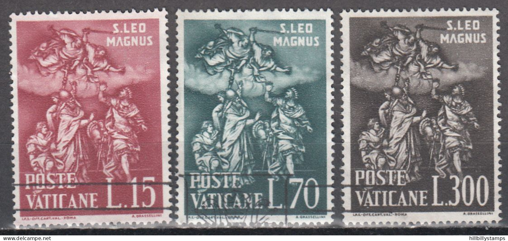 VATICAN   SCOTT NO 301-3    USED   YEAR  1961 - Used Stamps