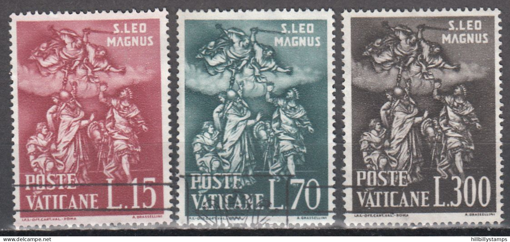 VATICAN   SCOTT NO 301-3    USED   YEAR  1961 - Oblitérés