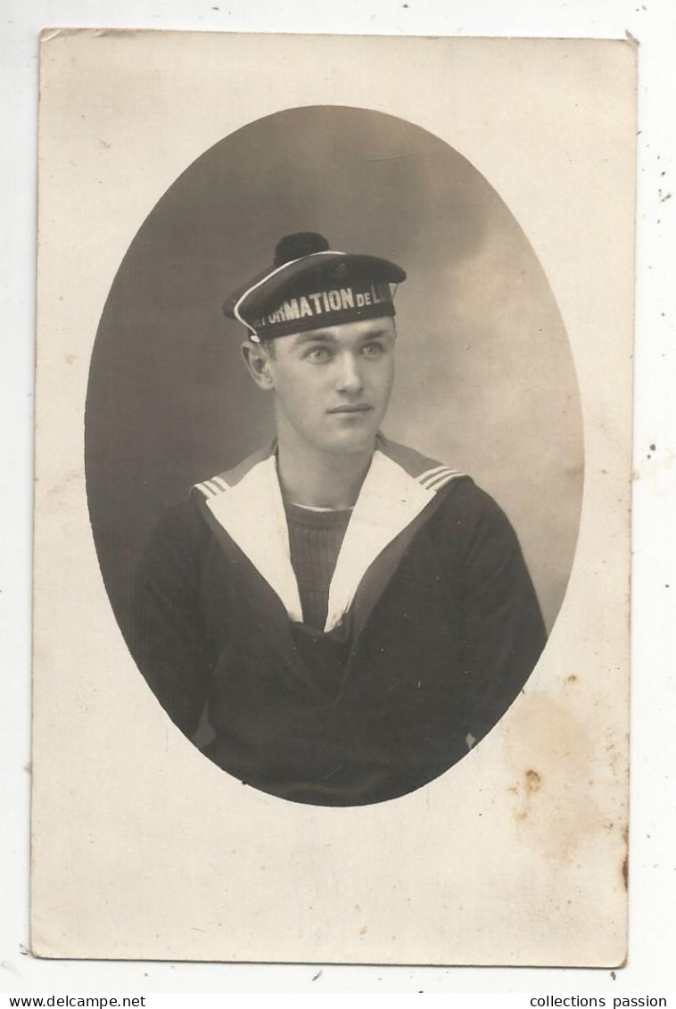 Cp, Carte Photo, Militaria, Marine Nationale, Marin, Vierge - Personen