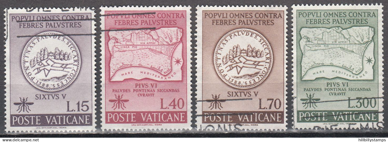 VATICAN   SCOTT NO 326-29   USED   YEAR  1962 - Used Stamps