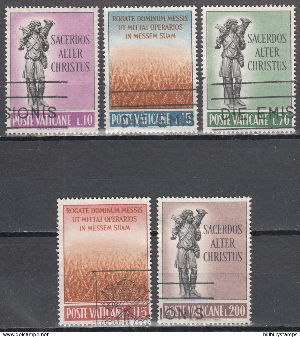 VATICAN   SCOTT NO 330-34   USED   YEAR  1962 - Oblitérés