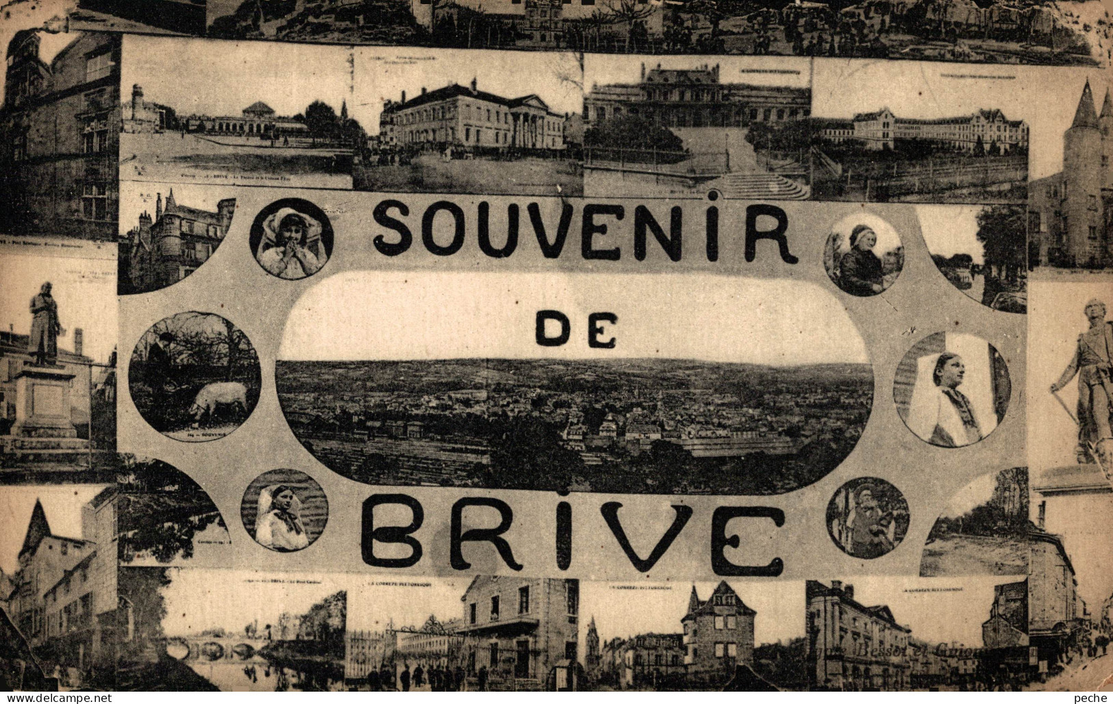 N°109161 -cpa Souvenir De Brive - Souvenir De...