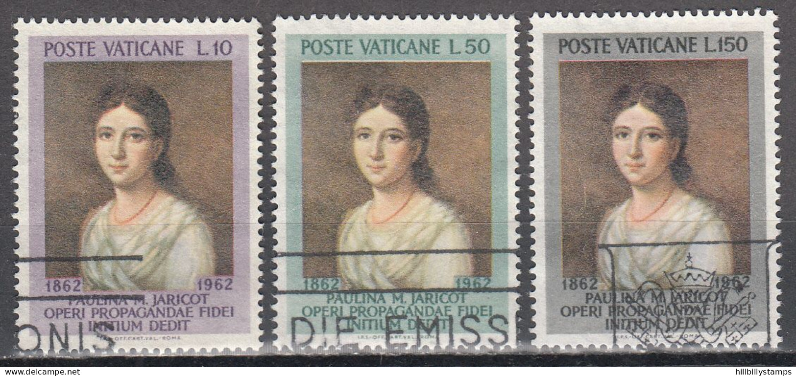 VATICAN   SCOTT NO 338-40  USED   YEAR  1962 - Used Stamps