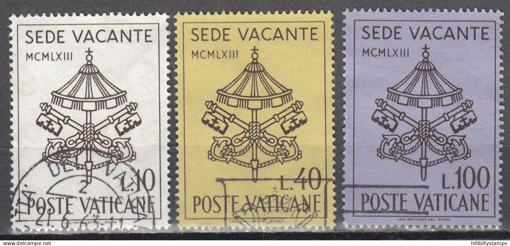 VATICAN   SCOTT NO 362-64  USED   YEAR  1963 - Usati
