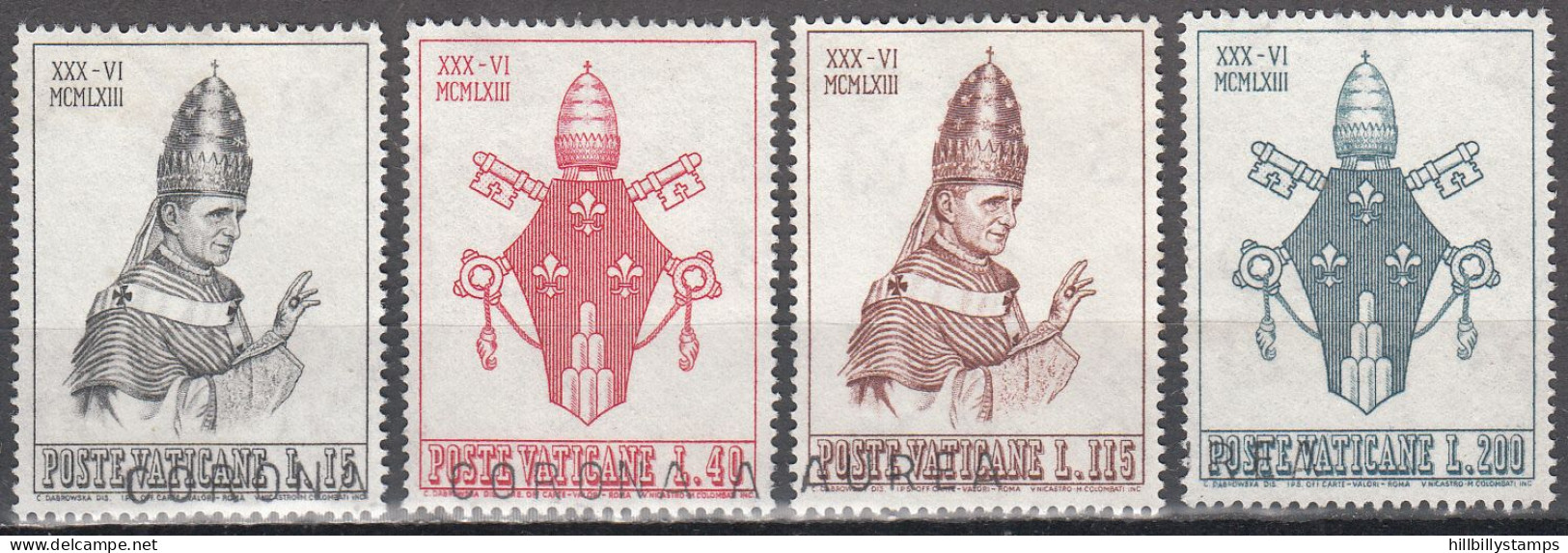 VATICAN   SCOTT NO 365-68  USED   YEAR  1963 - Usados