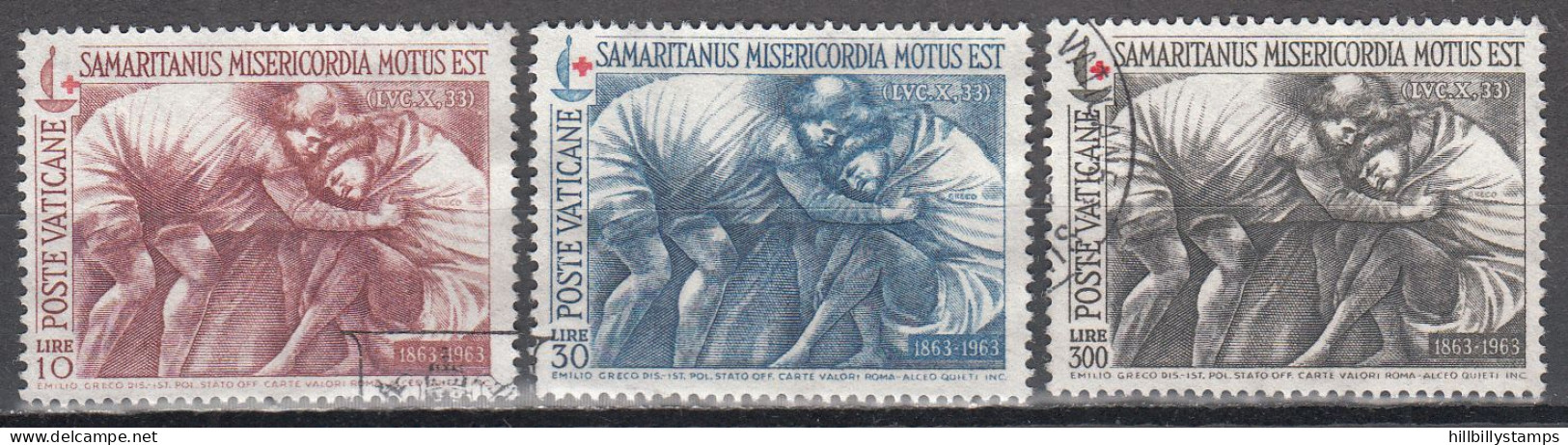 VATICAN   SCOTT NO 392-94  USED   YEAR  1964 - Used Stamps