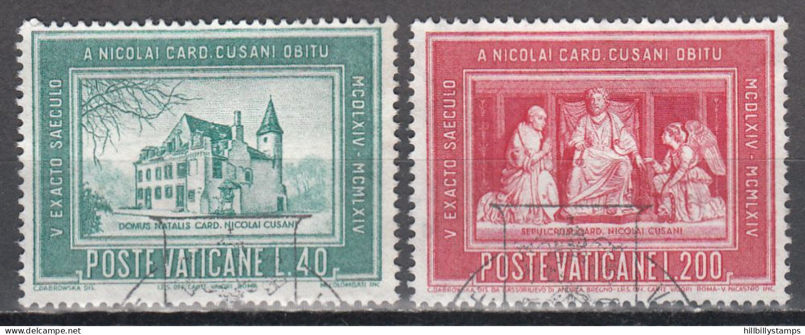 VATICAN   SCOTT NO 395-96  USED   YEAR  1964 - Oblitérés