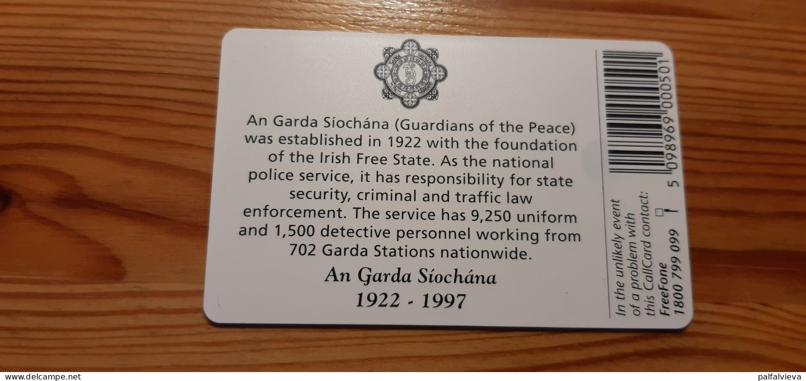 Phonecard Ireland - An Garda Siochana - Irlanda