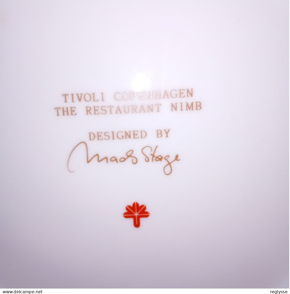 assiette décorative TIVOLI Copenhague  le restaurant NIMB signé MADS STAGE designer