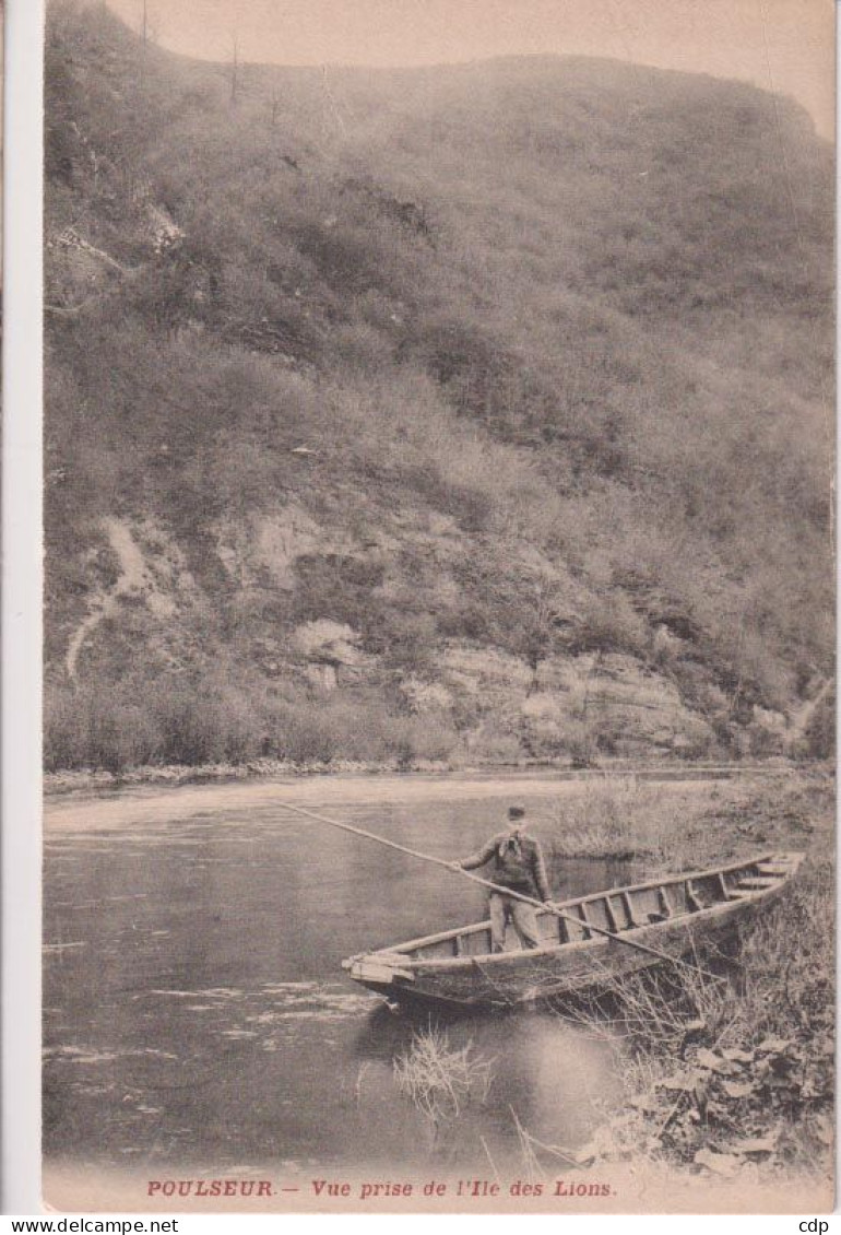 Cpa Poulseur  Barque - Comblain-au-Pont