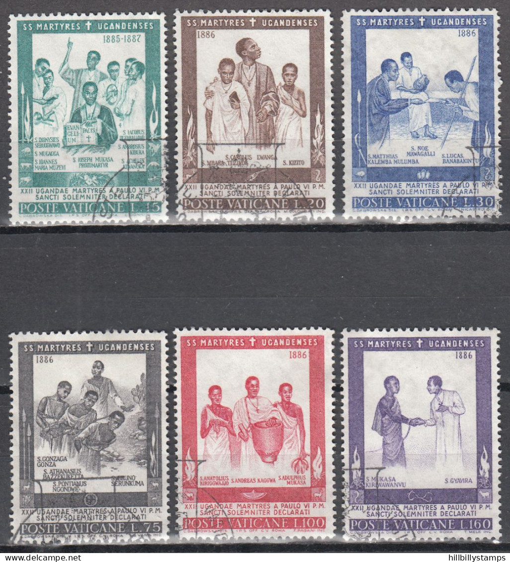 VATICAN   SCOTT NO 404-9  USED   YEAR  1965 - Oblitérés