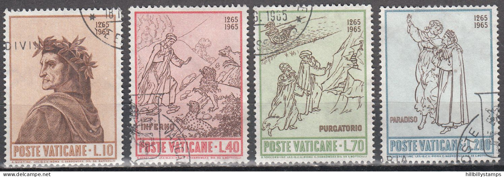 VATICAN   SCOTT NO 410-13   USED   YEAR  1965 - Usati