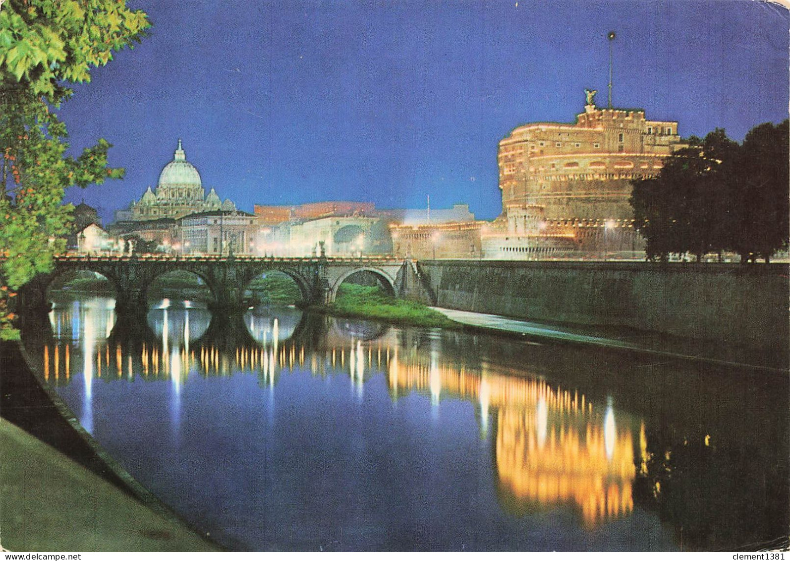 Roma Ponte Et Castel S Angelo Notturno - Ponts