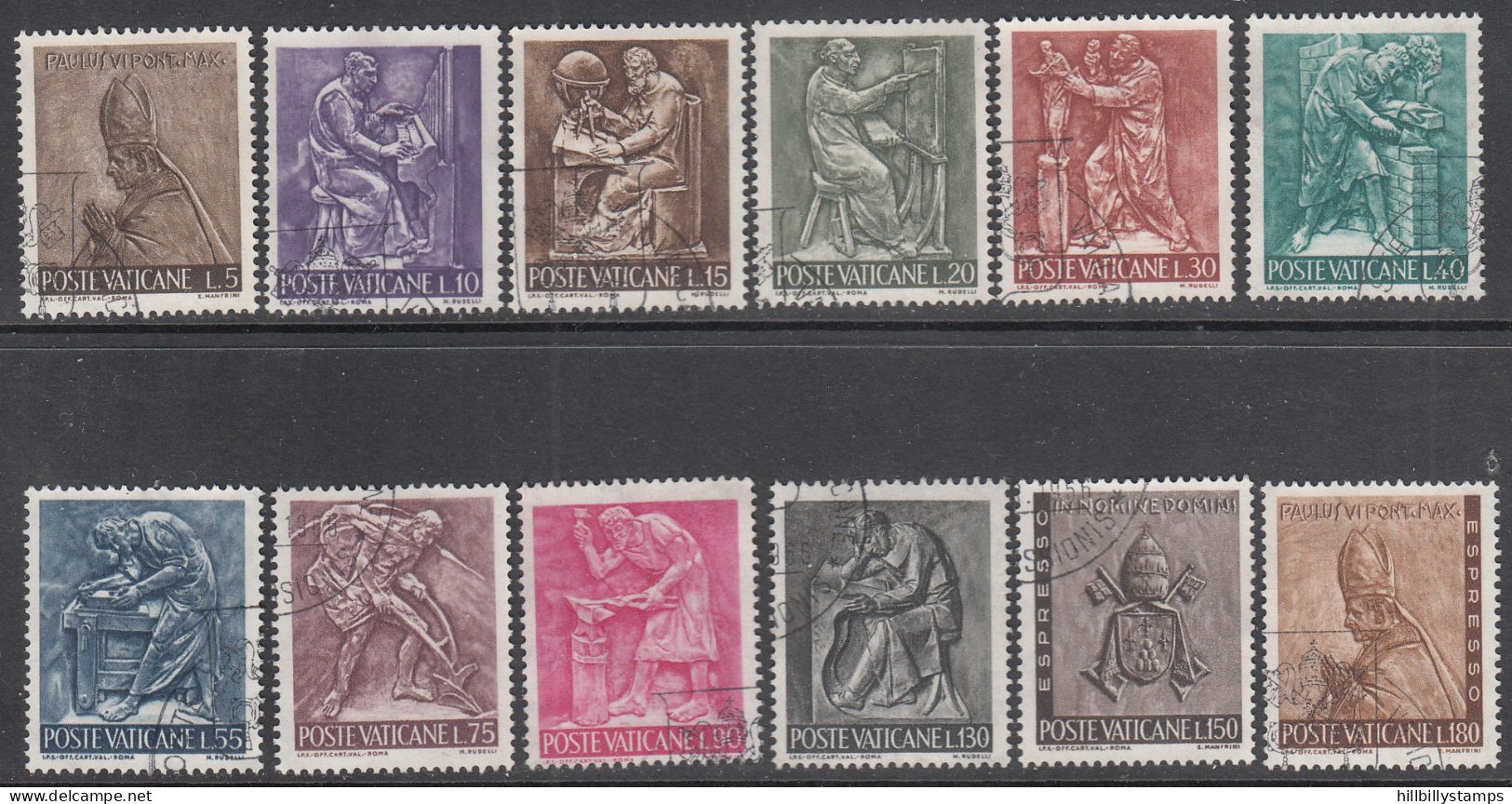VATICAN   SCOTT NO 423-32 ,E17-18   USED   YEAR  1966 - Used Stamps