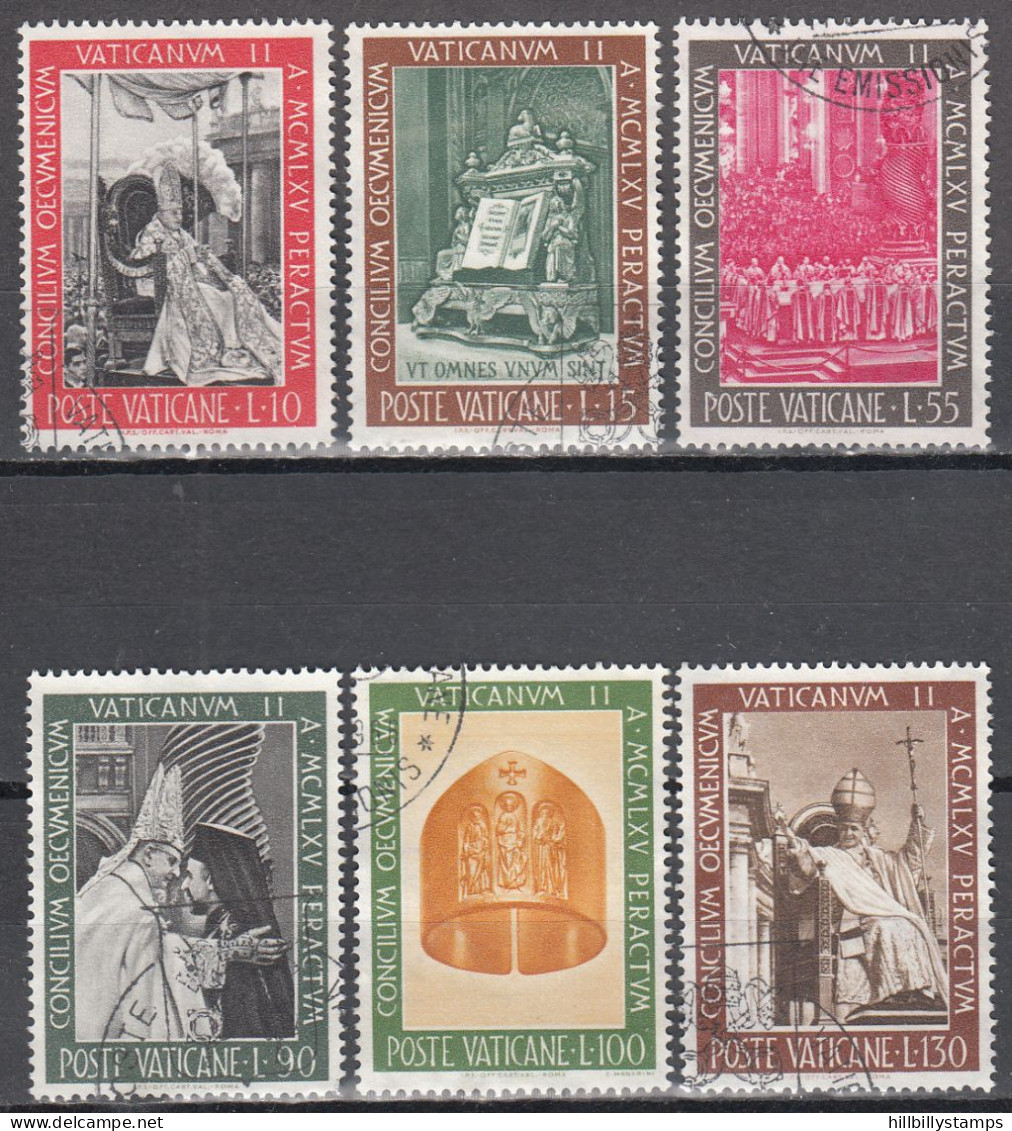 VATICAN   SCOTT NO 439-44   USED   YEAR  1966 - Used Stamps