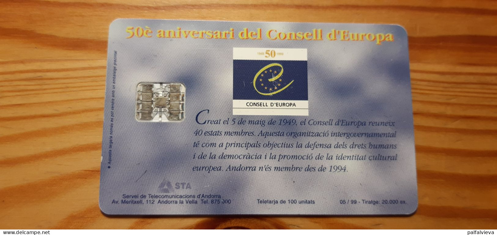 Phonecard Andorra - Council Of Europe - Andorre