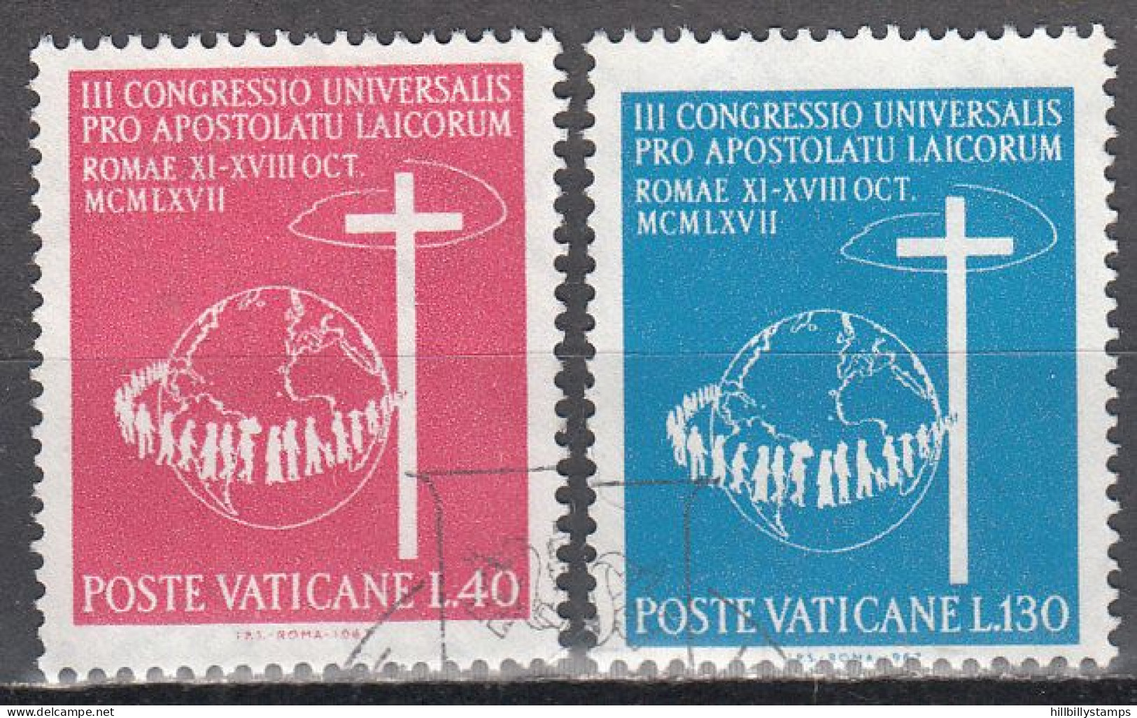 VATICAN   SCOTT NO 453-54   USED   YEAR  1967 - Gebruikt