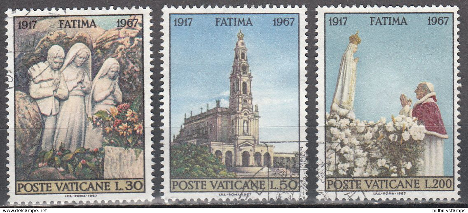 VATICAN   SCOTT NO 455-57   USED   YEAR  1967 - Used Stamps
