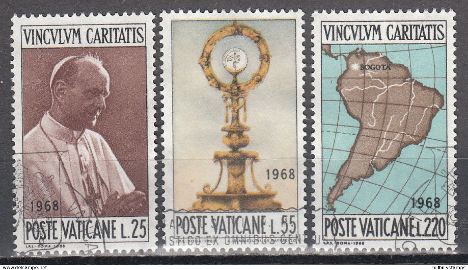 VATICAN   SCOTT NO 461-63   USED   YEAR  1968 - Used Stamps