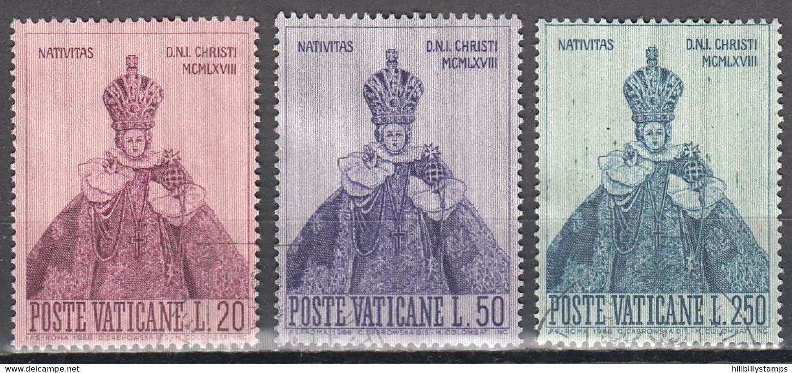 VATICAN   SCOTT NO 464-66   USED   YEAR  1968 - Used Stamps