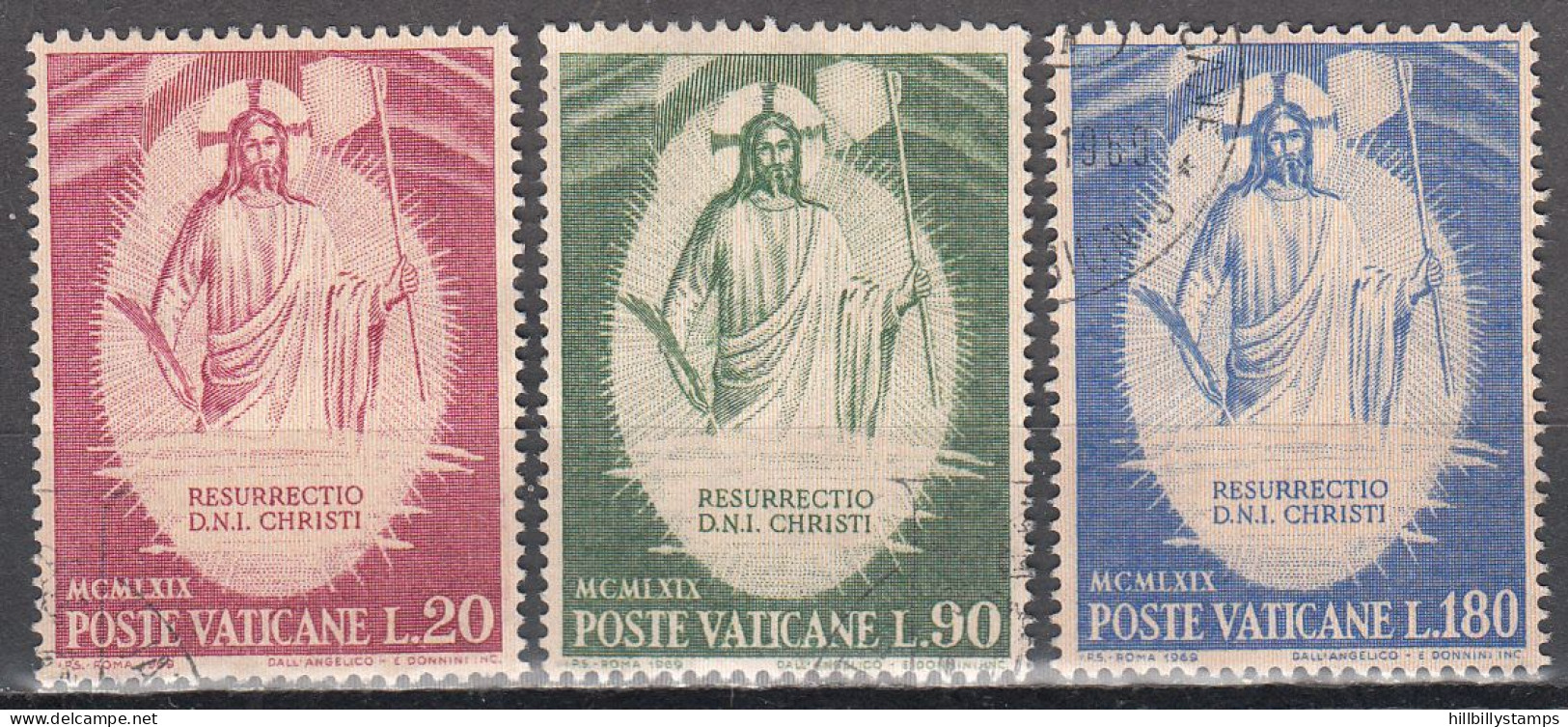 VATICAN   SCOTT NO 467-69   USED   YEAR  1969 - Used Stamps