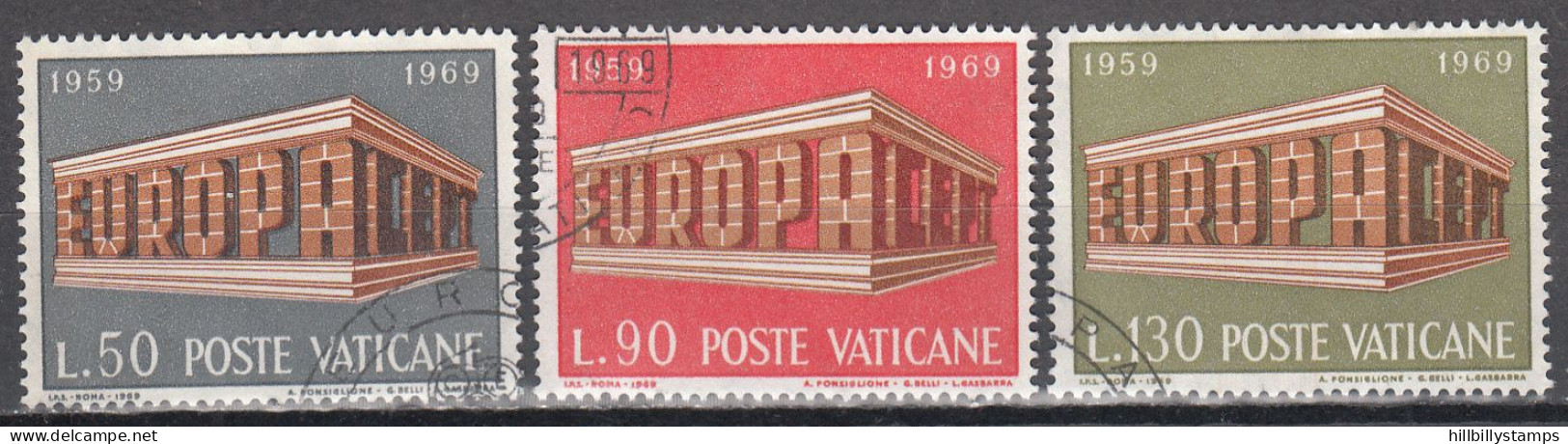 VATICAN   SCOTT NO 470-72   USED   YEAR  1969 - Used Stamps