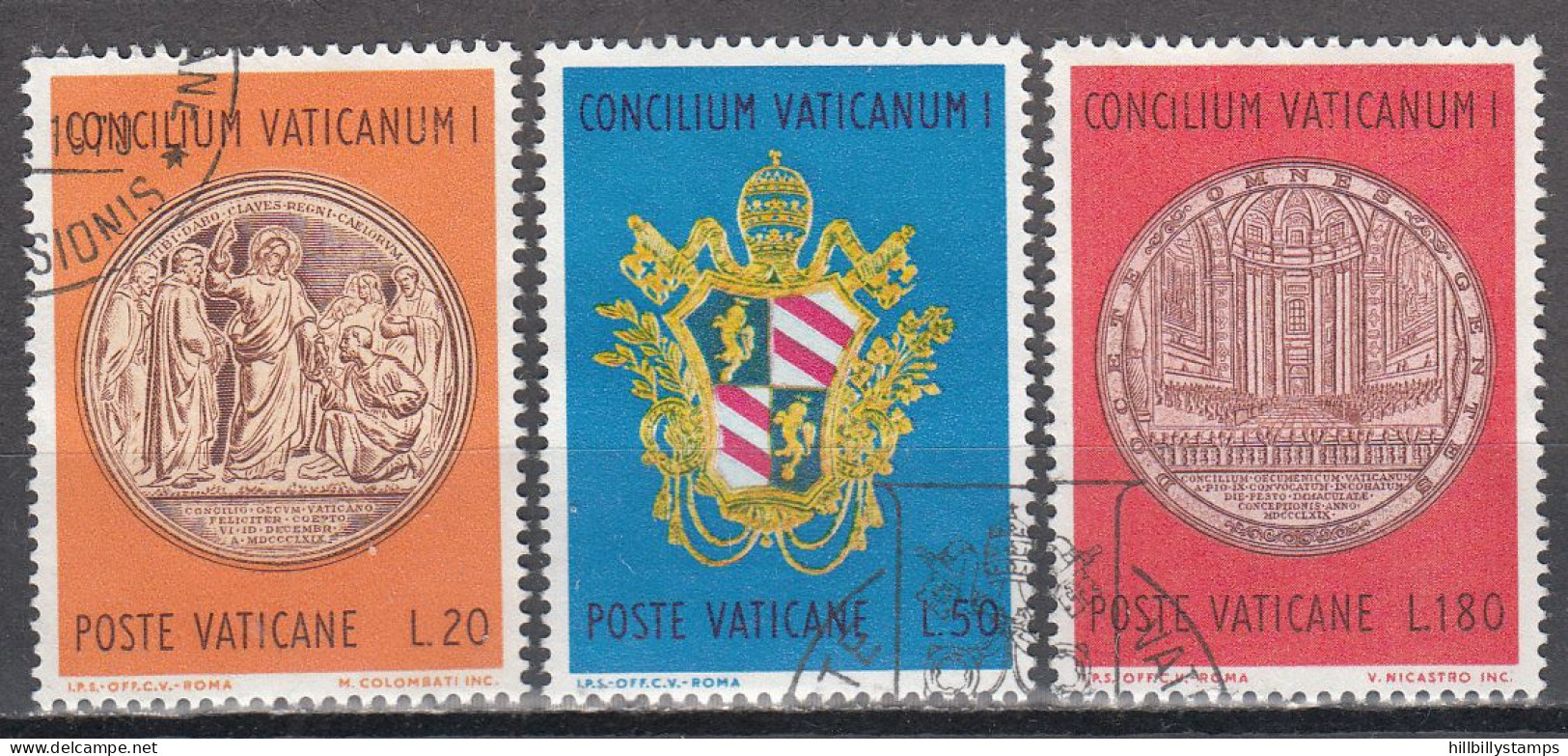 VATICAN   SCOTT NO 484-86  USED   YEAR  1970 - Used Stamps