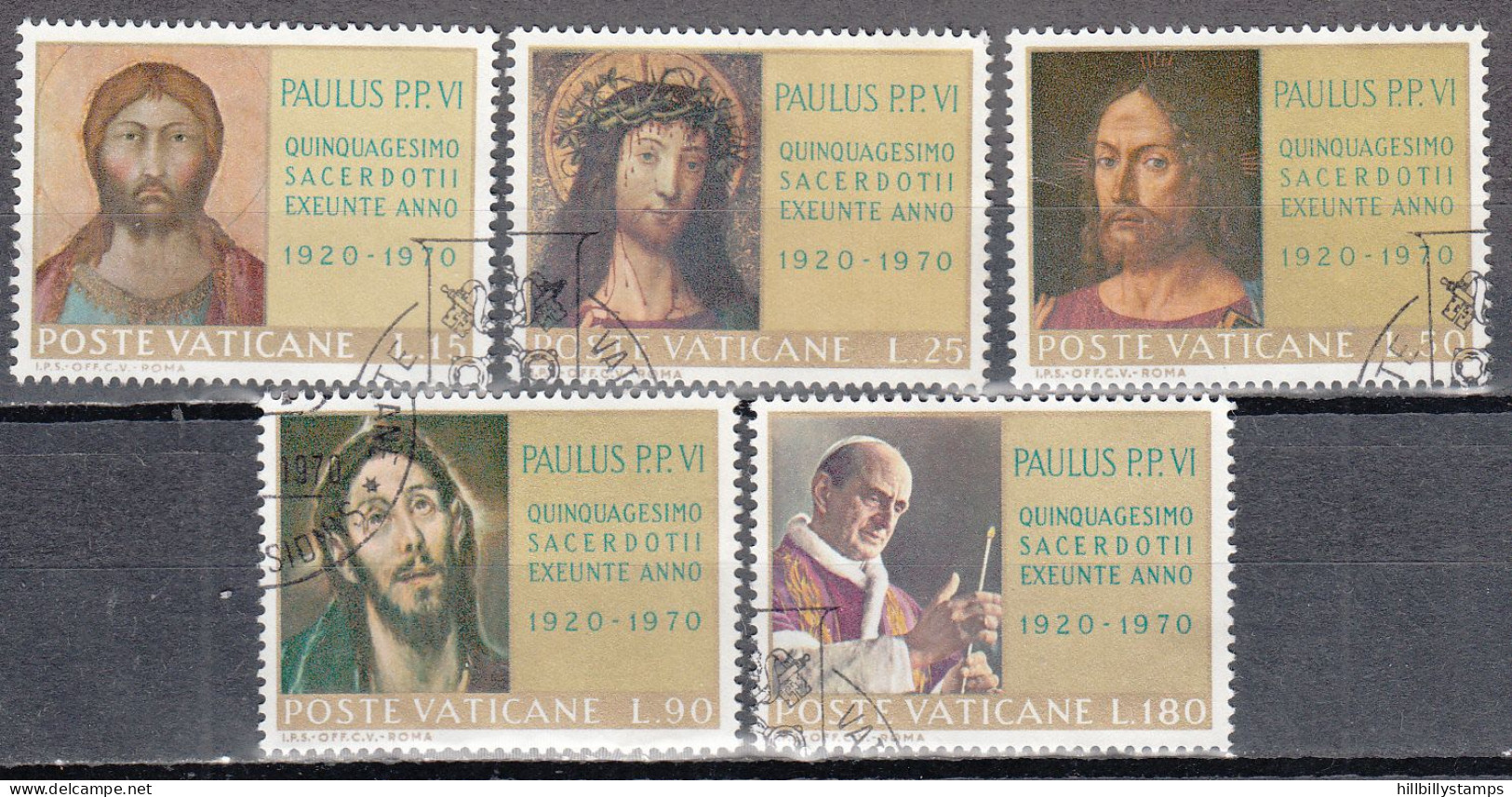 VATICAN   SCOTT NO 487-91  USED   YEAR  1970 - Used Stamps