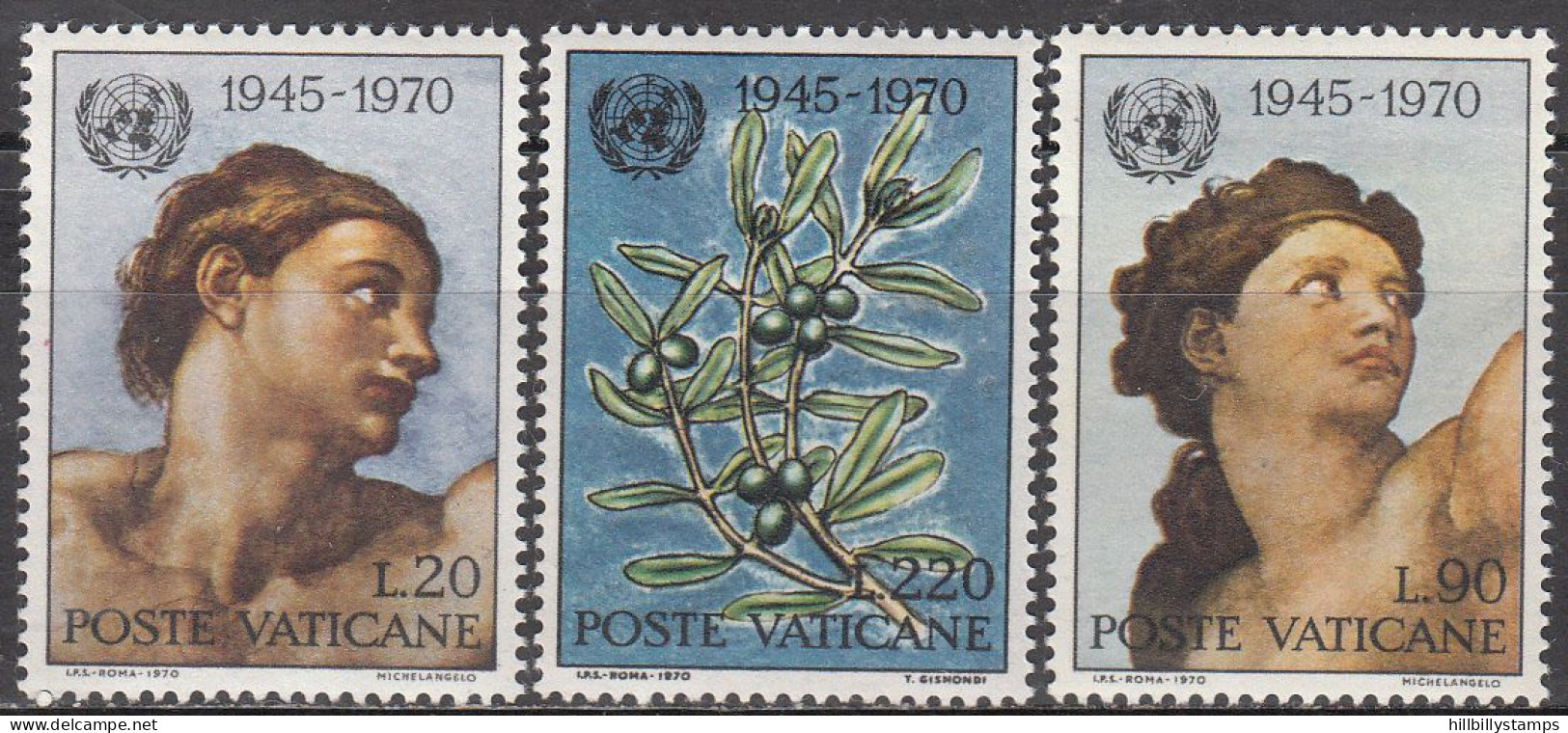 VATICAN   SCOTT NO 492-94  USED   YEAR  1970 - Usati