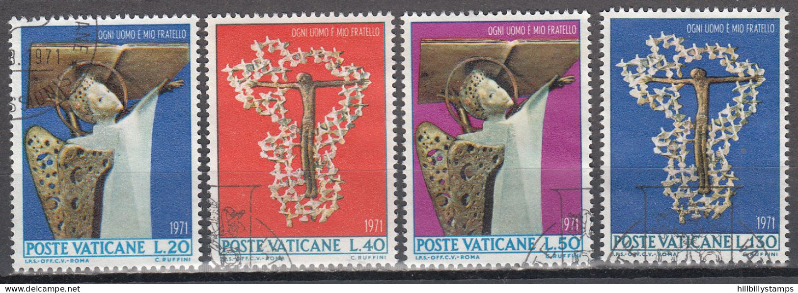 VATICAN   SCOTT NO 500-3   USED   YEAR  1971 - Used Stamps