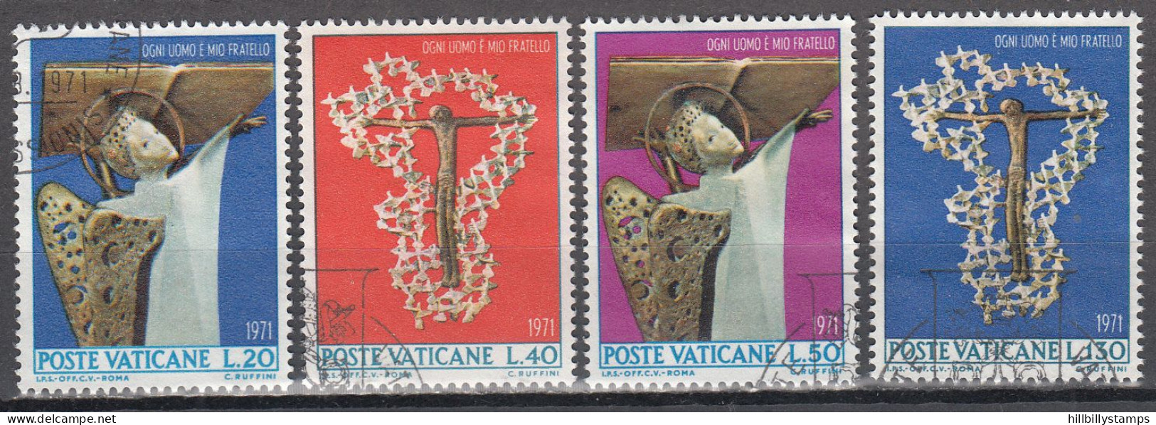 VATICAN   SCOTT NO 500-3   USED   YEAR  1971 - Usados