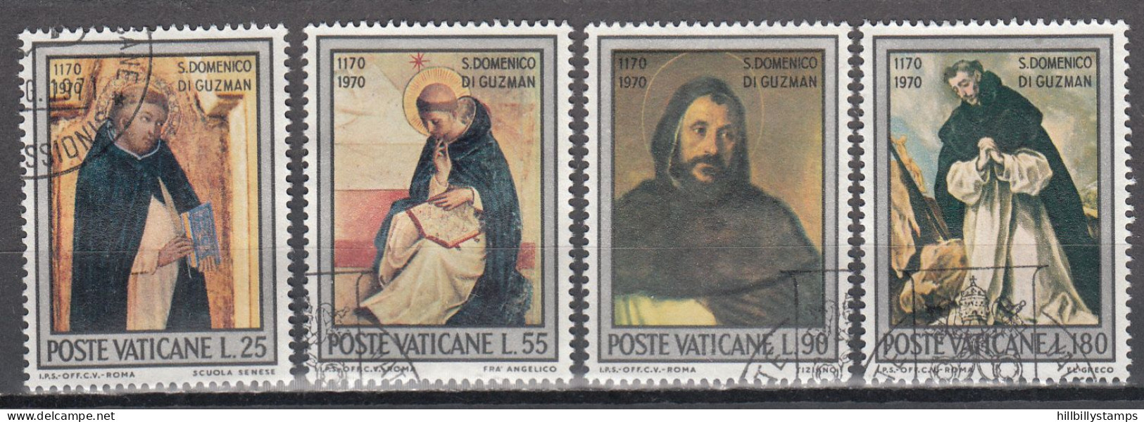 VATICAN   SCOTT NO 509-12   USED   YEAR  1971 - Gebruikt