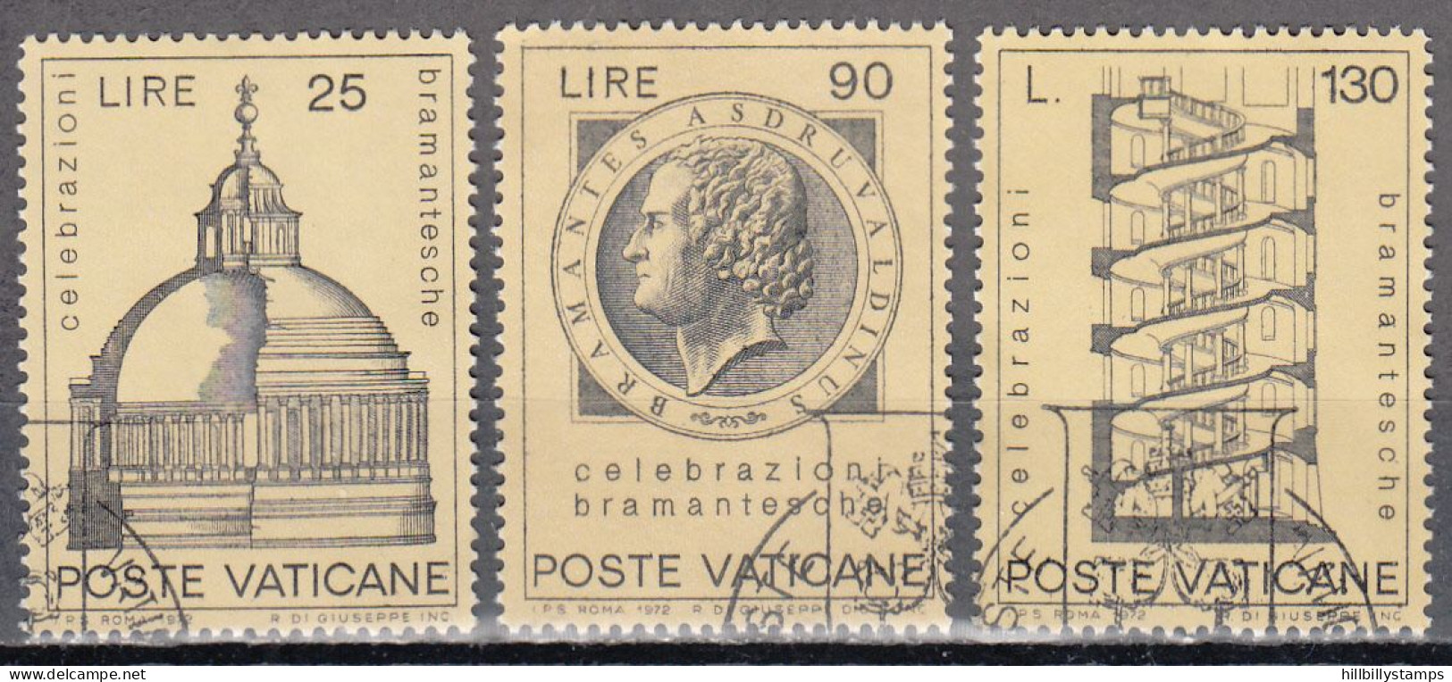 VATICAN   SCOTT NO 515-17   USED   YEAR  1972 - Used Stamps