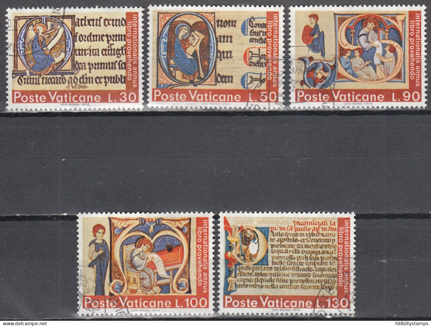 VATICAN   SCOTT NO 521-25   USED   YEAR  1972 - Used Stamps