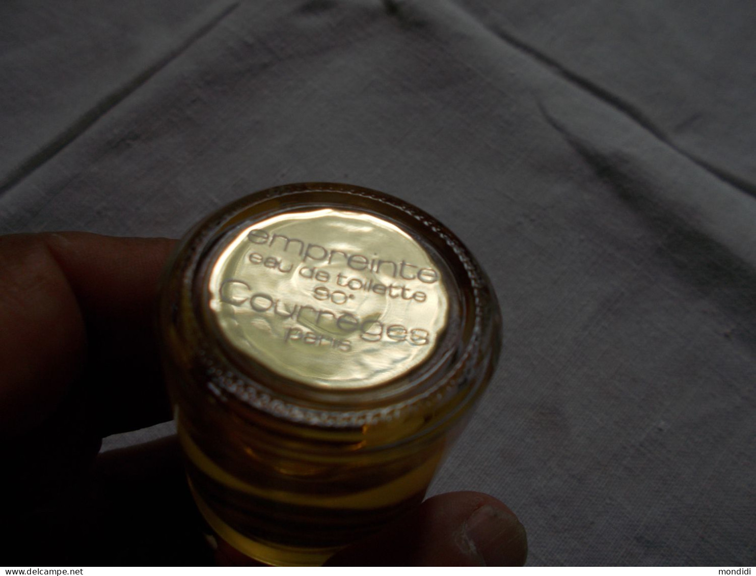 Ancien Flacon Miniature Parfum Empreinte Eau De Toilette 90° Courrèges Paris Vintage - Miniaturen Damendüfte (ohne Verpackung)