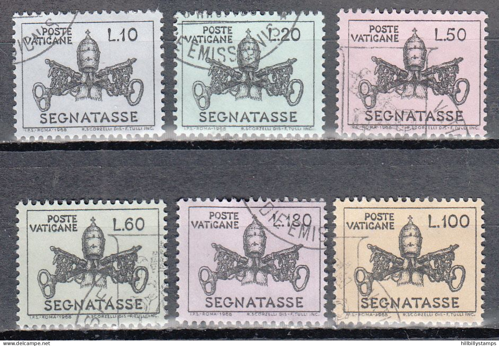 VATICAN   SCOTT NO J19-24   USED   YEAR  1968 - Postage Due