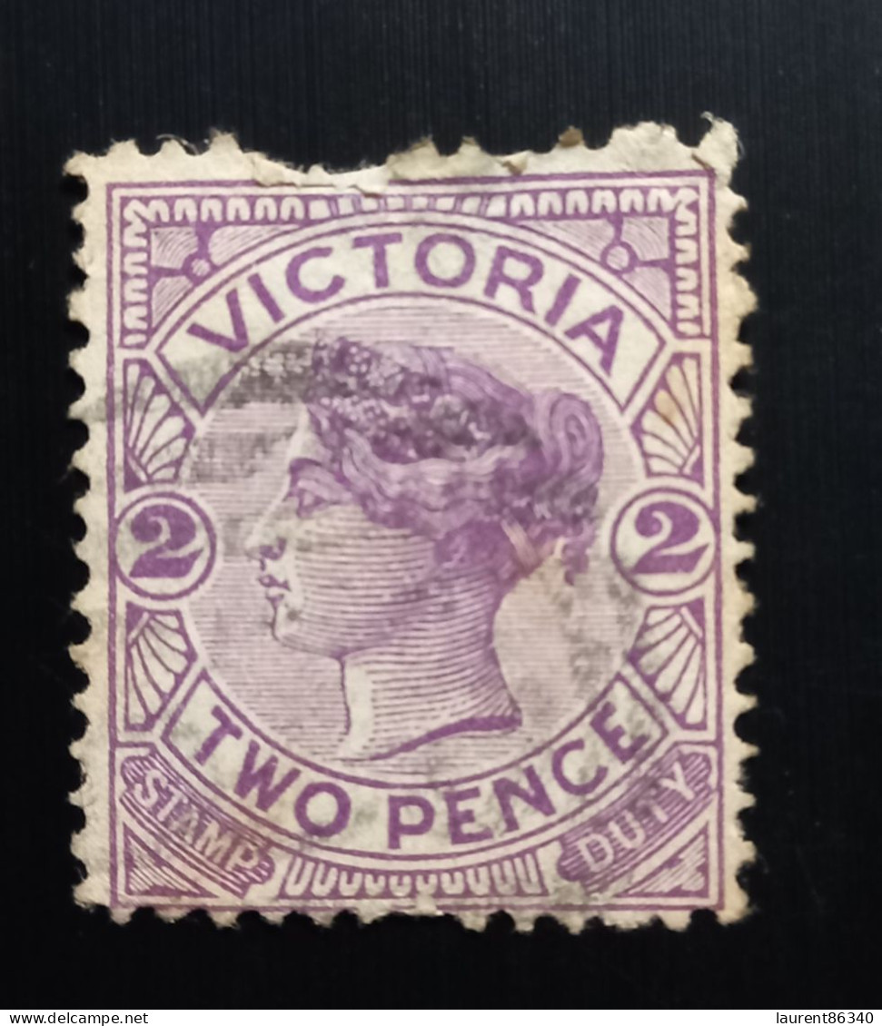 Australia Victoria 1886 Queen Victoria - Inscription: "STAMP DUTY". New Designs – 2P Oblitéré - Gebruikt