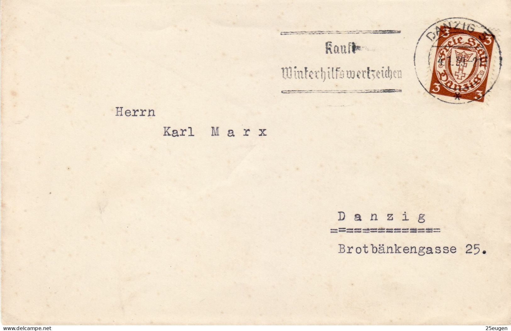 DANZIG 1939  LETTER SENT FROM DANZIG - Cartas & Documentos