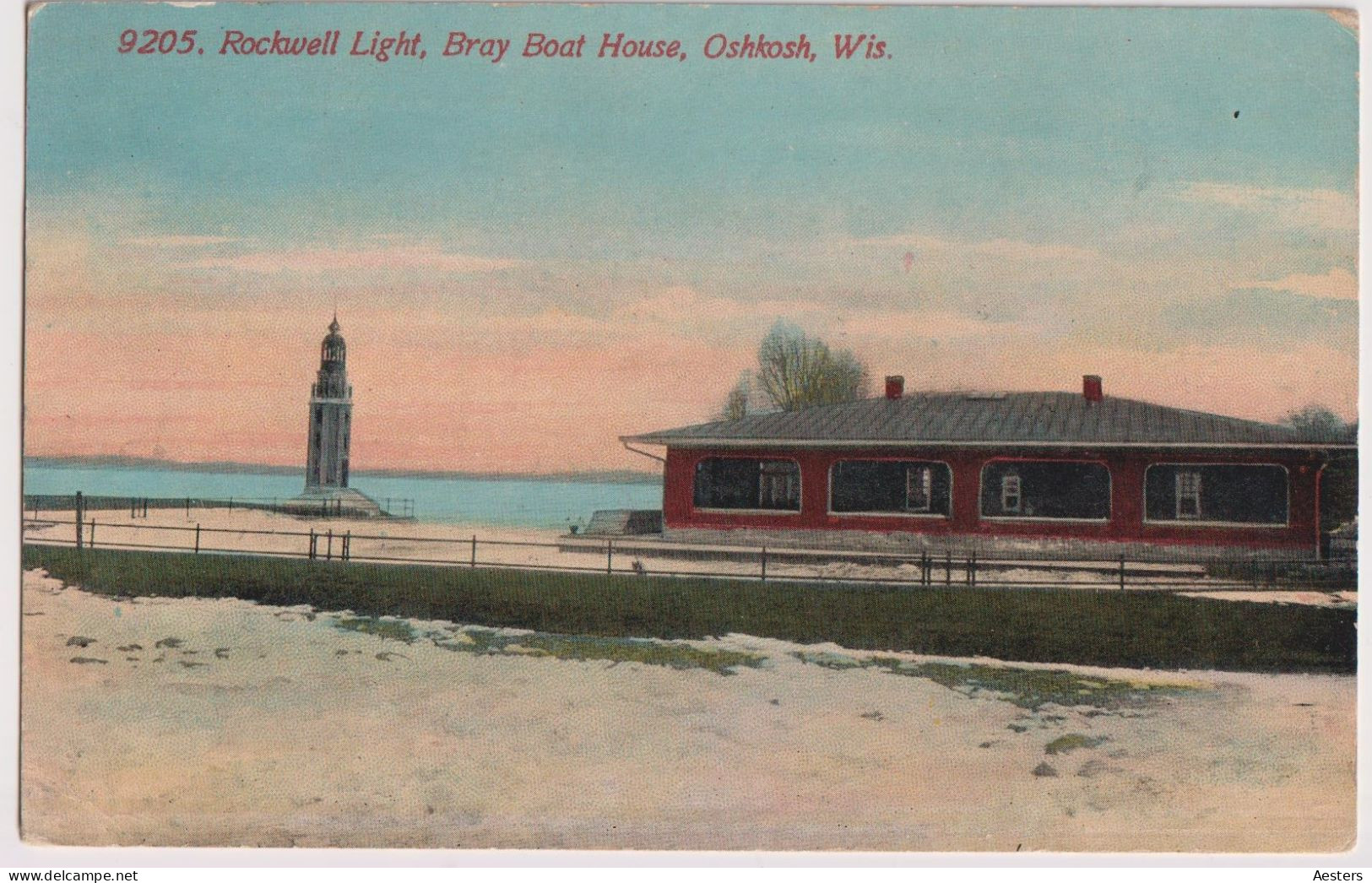 Oshkosh 1913; Rockwell Light, Bray Boat House - Circulated. (Woolworth Co.) - Oshkosh