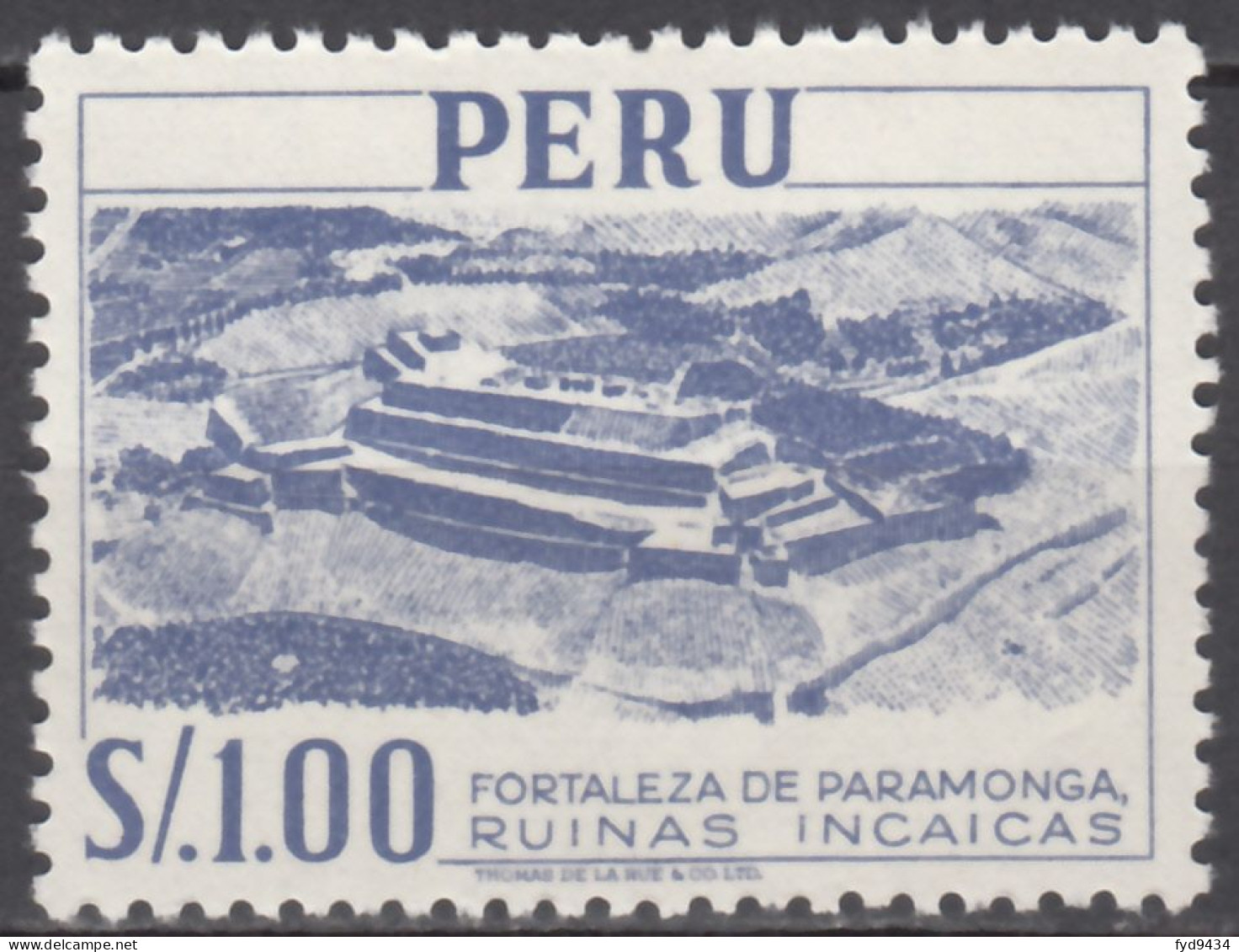 N° 444 Du Pérou - X X - ( E 349 ) - Foteresse De Paramonga - Archéologie
