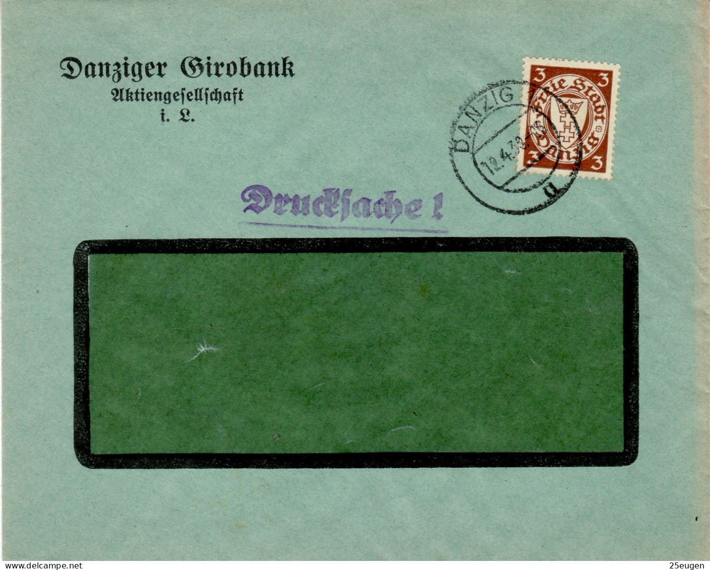 DANZIG 1939  LETTER SENT FROM DANZIG - Briefe U. Dokumente