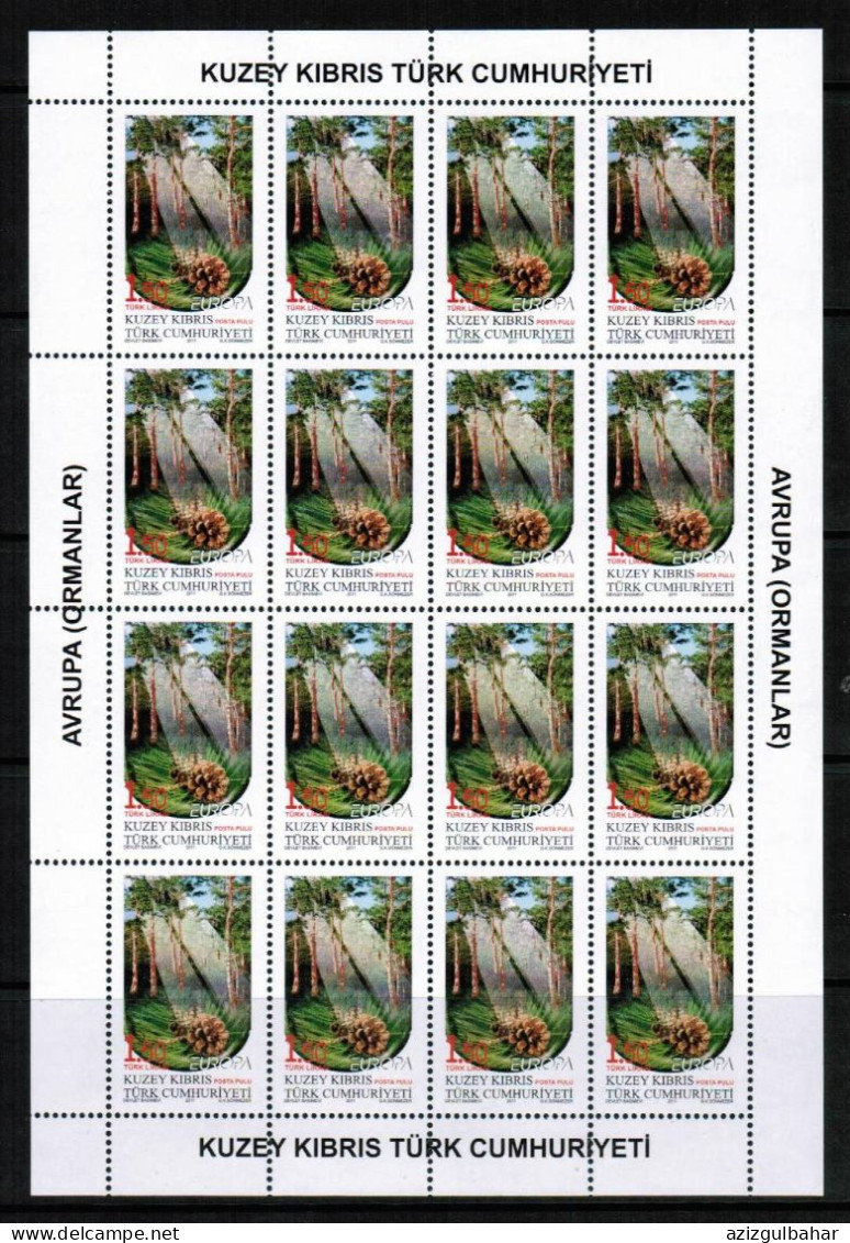 2011 - EUROPA - FORESTS  - TURKISH CYPRIOT STAMPS - STAMPS - UMM - 2011